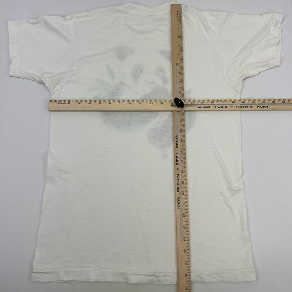 Vintage 80s Distressed Giant Panda Bear T Shirt Hand Painted White Tee S Small - Picture 14 of 14